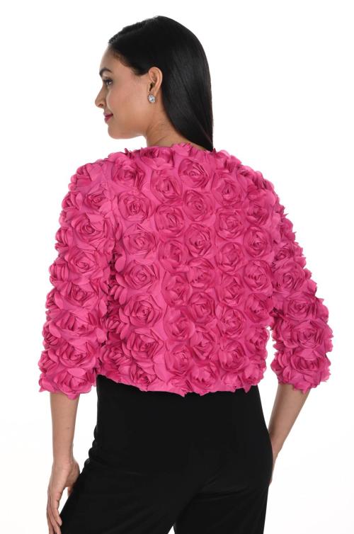 BOLÉRO COURT EN TRICOT ROSE